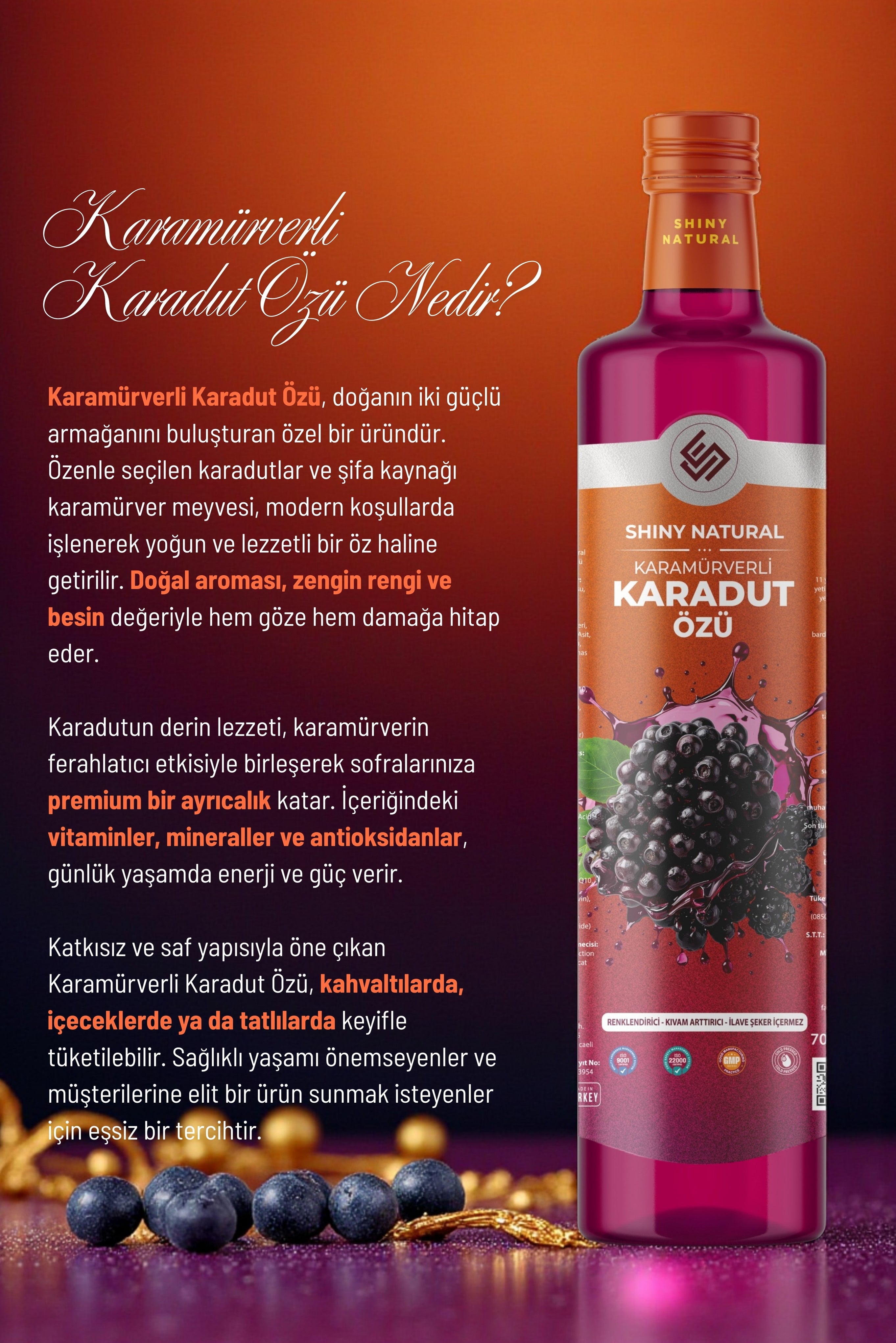 Karamürverli Karadut Özü – Saf, Yoğun ve Katkısız 700 gr