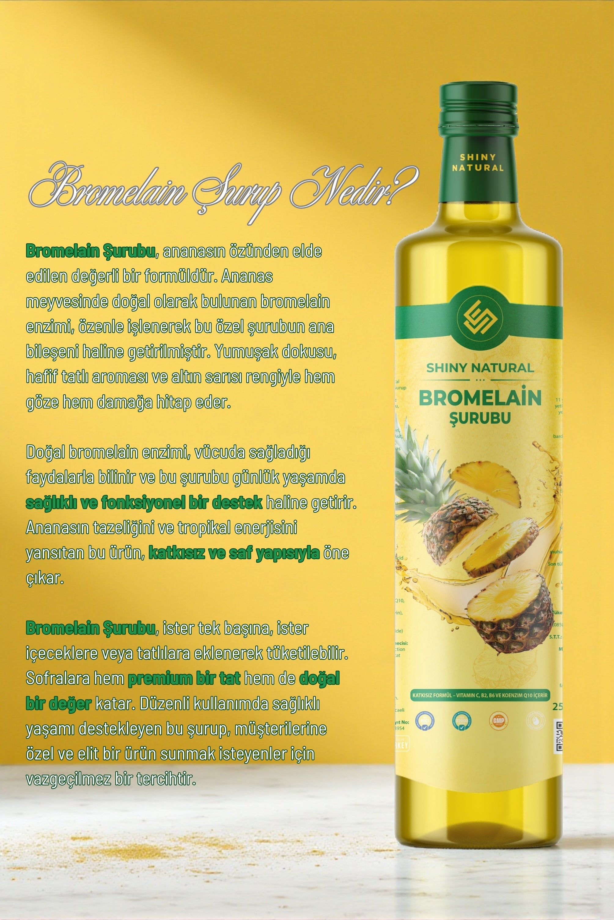 Bromelain Ananas Ekstraktlı Detoks Şurup