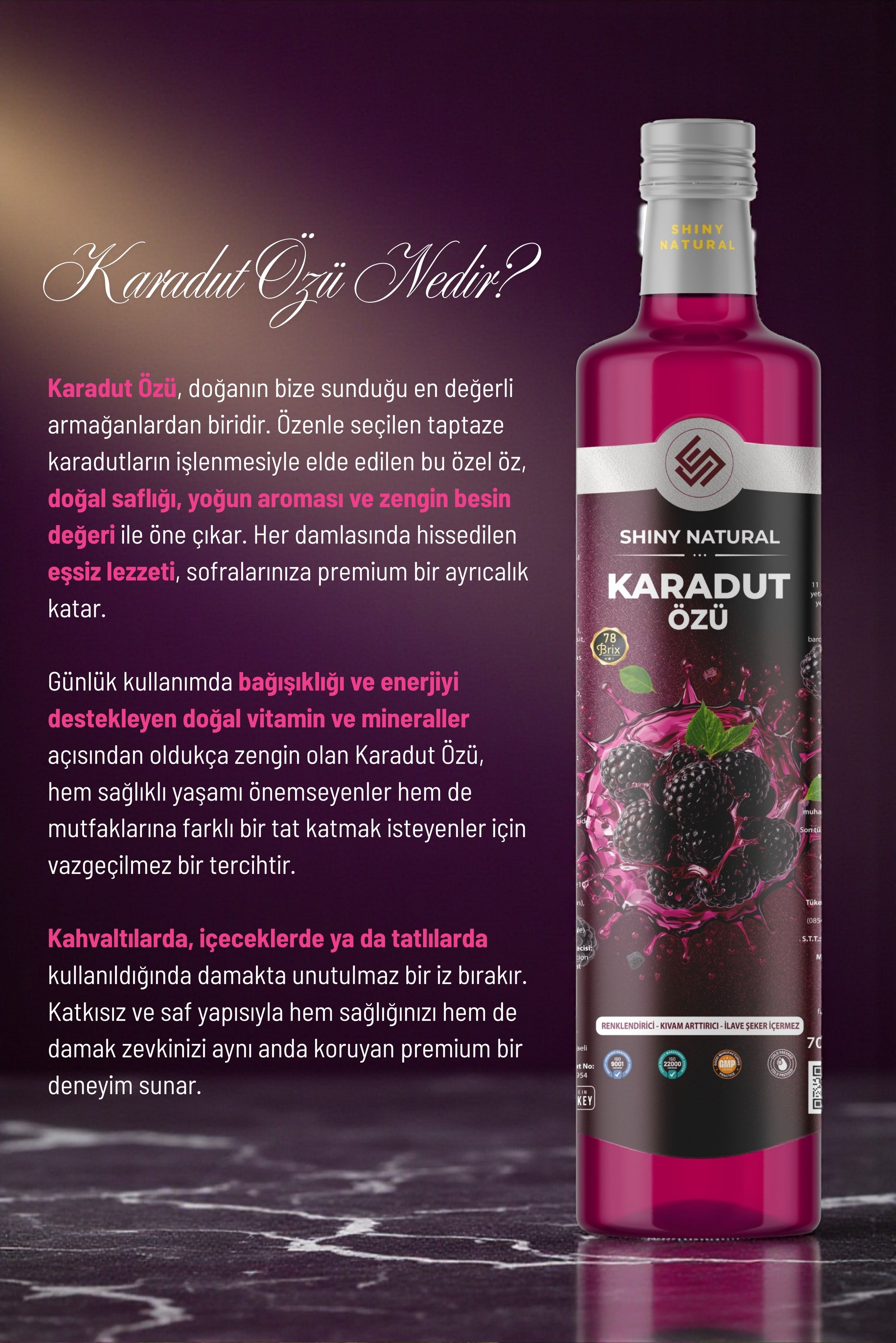 Karadut Özü – Saf, Yoğun ve Katkısız 700 gr